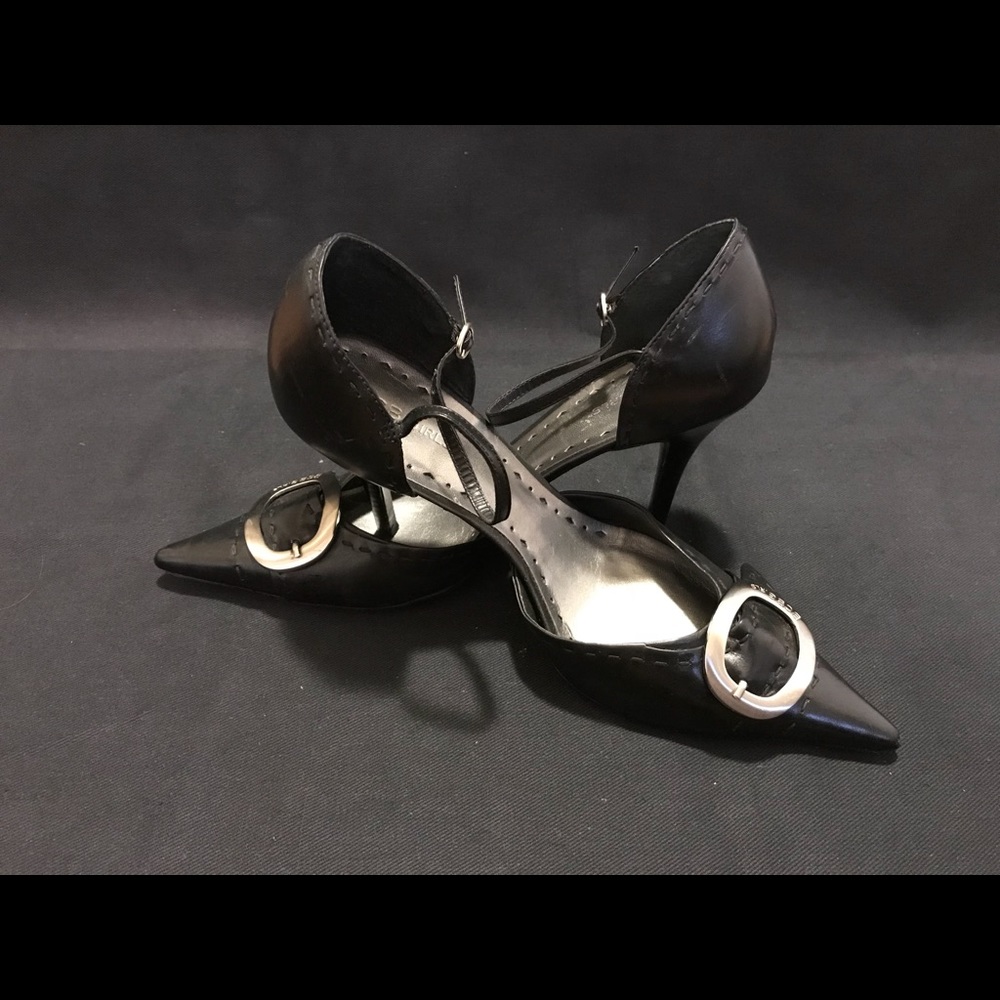 BCBG Pointed Toe Heels with Ankle Strap